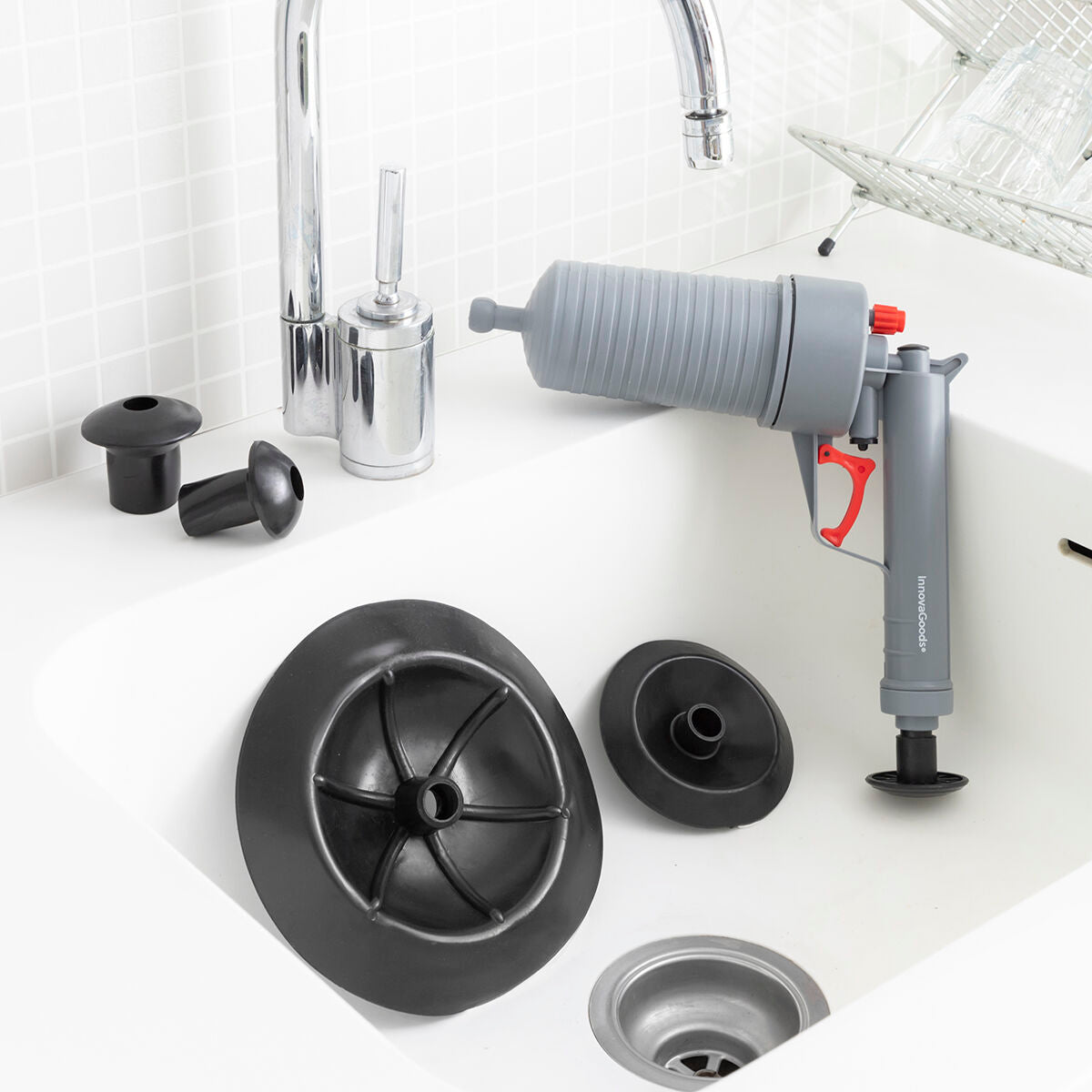 Universal Compressed Air Unblocking Gun with Adaptors KlinGun